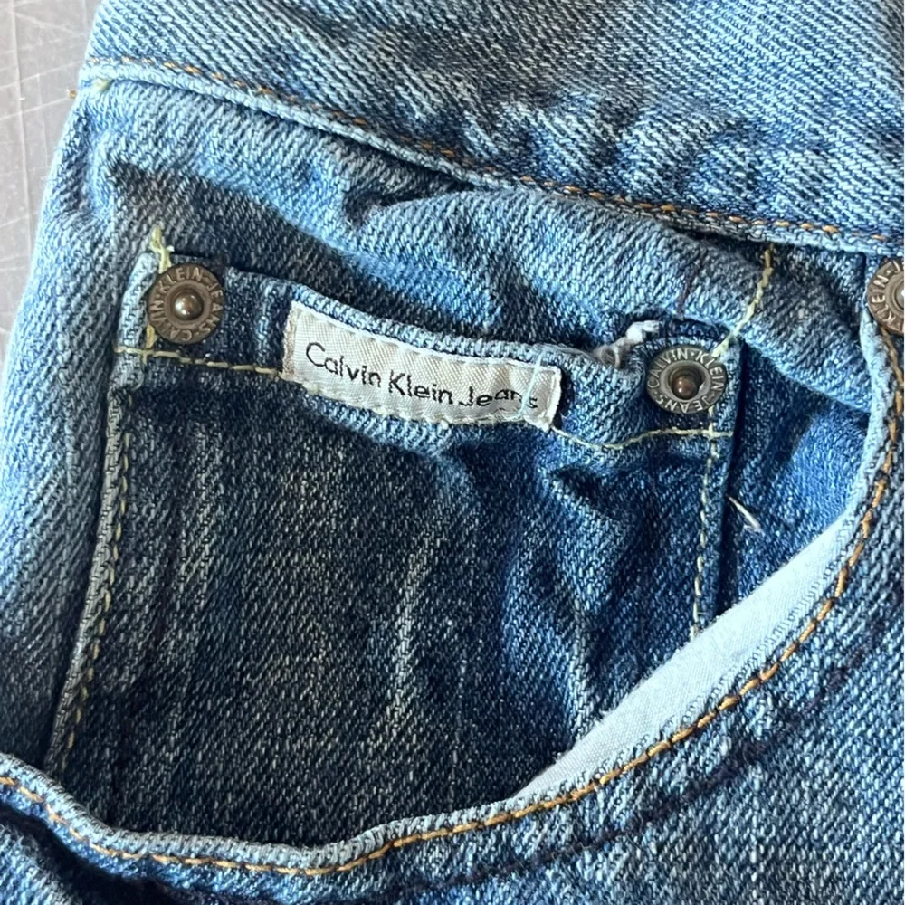 Vintage Calvin Klein Jeans Juniors Size 12 Denim Eagle On Back Pocket Retro Y2K